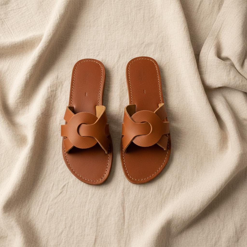 Moroccan Leather Sandals Women Handmade Babouche