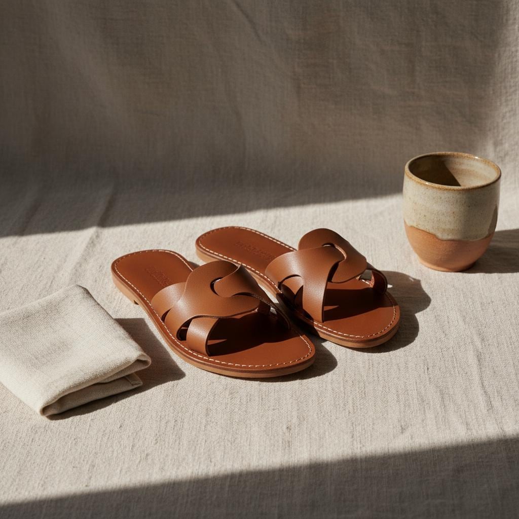 Moroccan Leather Sandals Women Handmade Babouche
