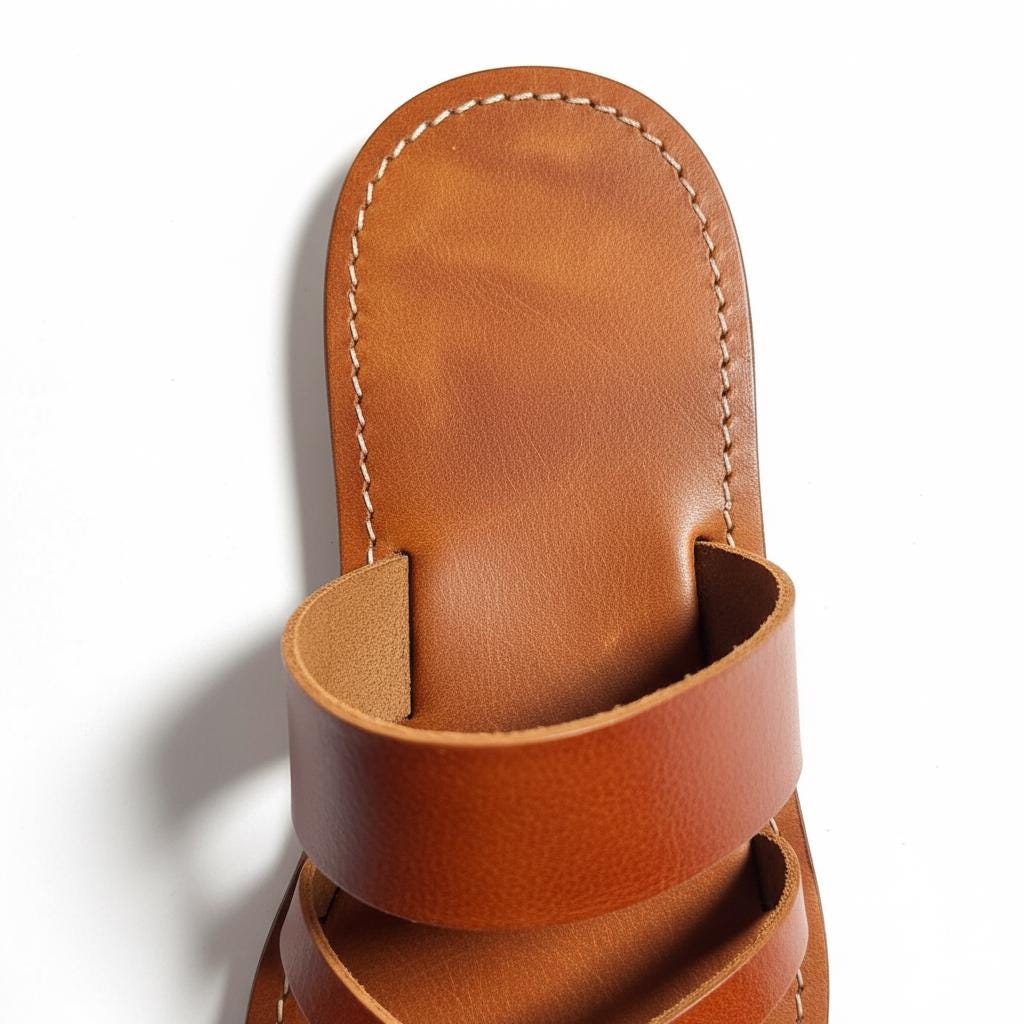 Moroccan Leather Sandals Unisex Handmade Babouche Orthopedic