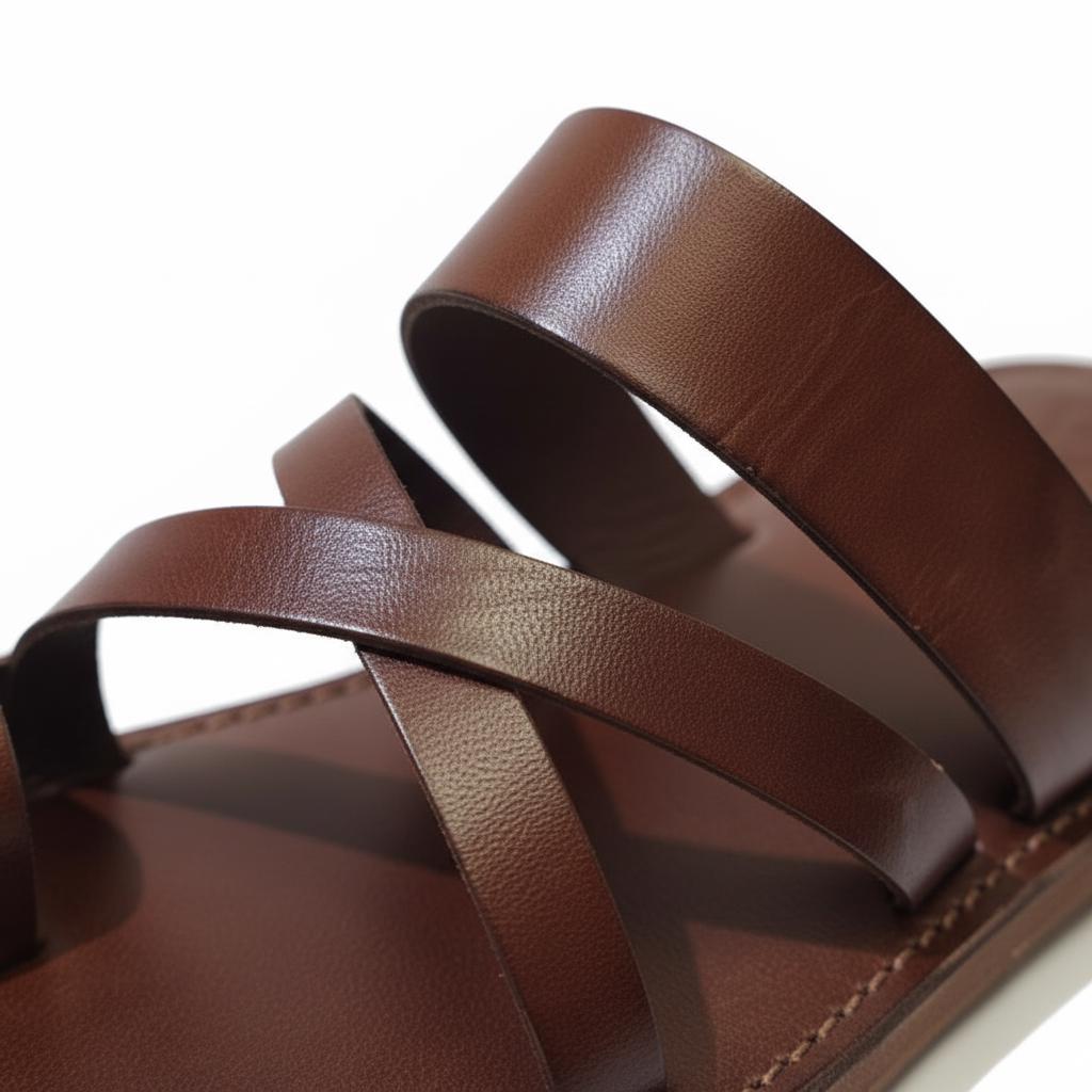 Moroccan Leather Sandals Unisex Handmade Babouche Orthopedic