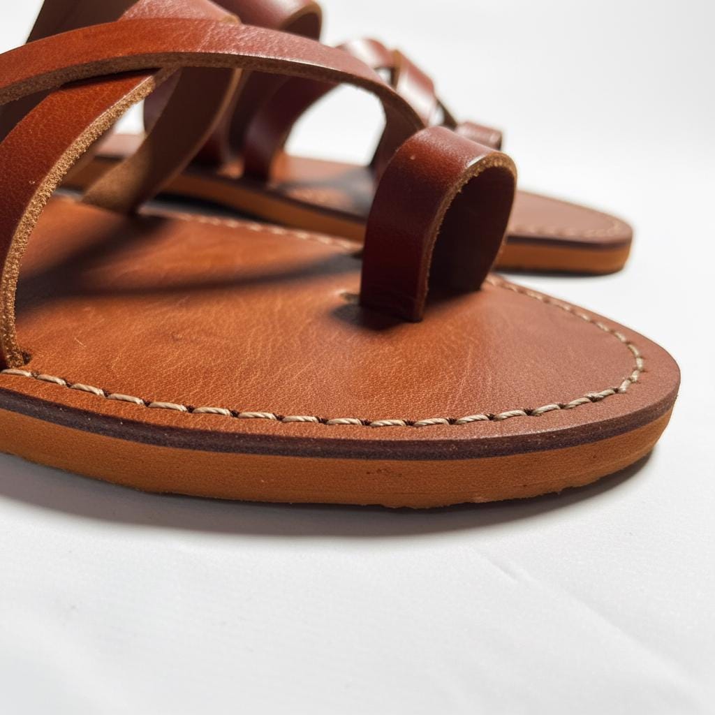 Moroccan Leather Sandals Unisex Handmade Babouche Orthopedic