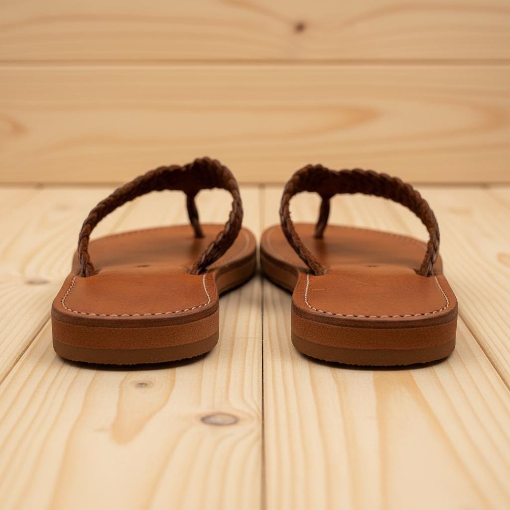 Moroccan Leather Sandals Unisex Handmade Flip Flops