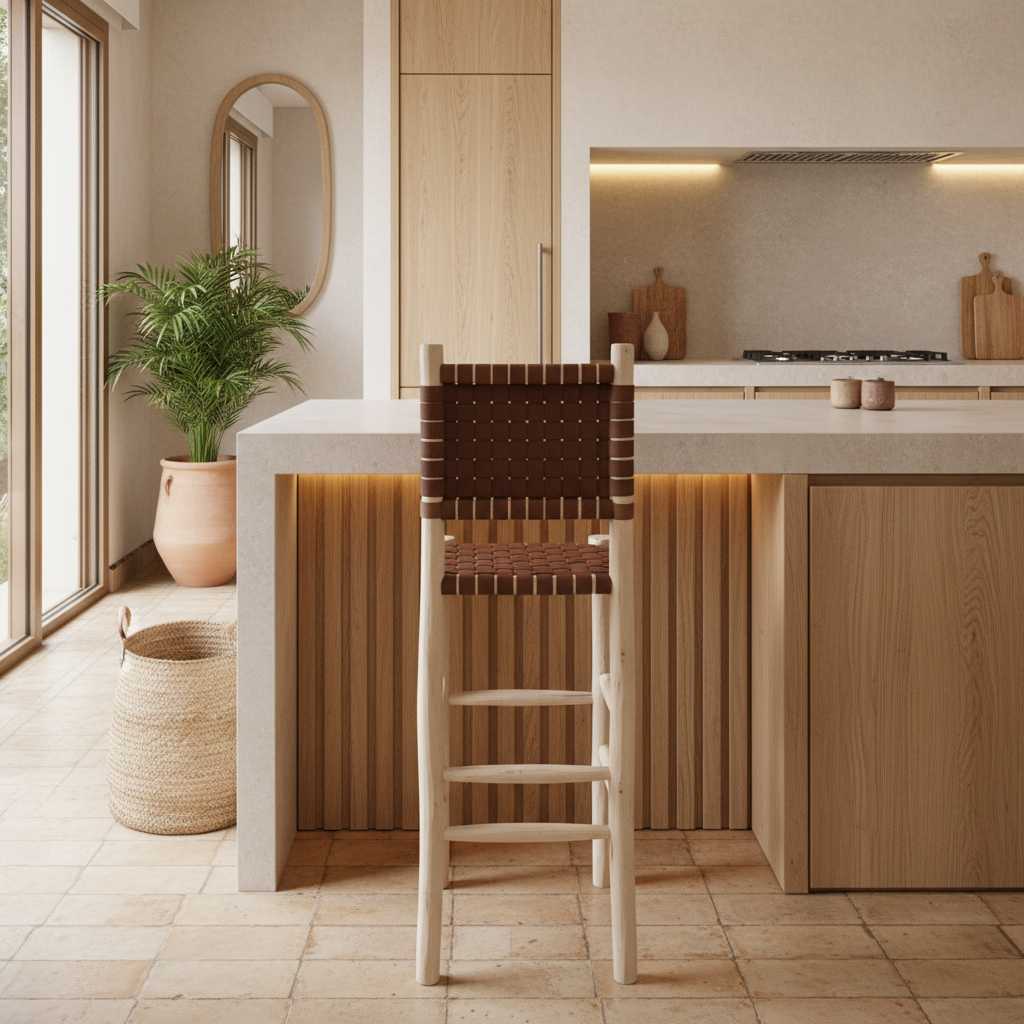 Kitchen - Deep brown leather