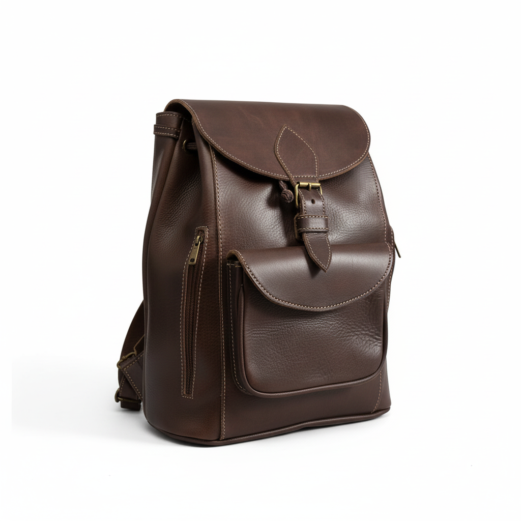 Handmade Leather Backpack Weekender Bag Morocco