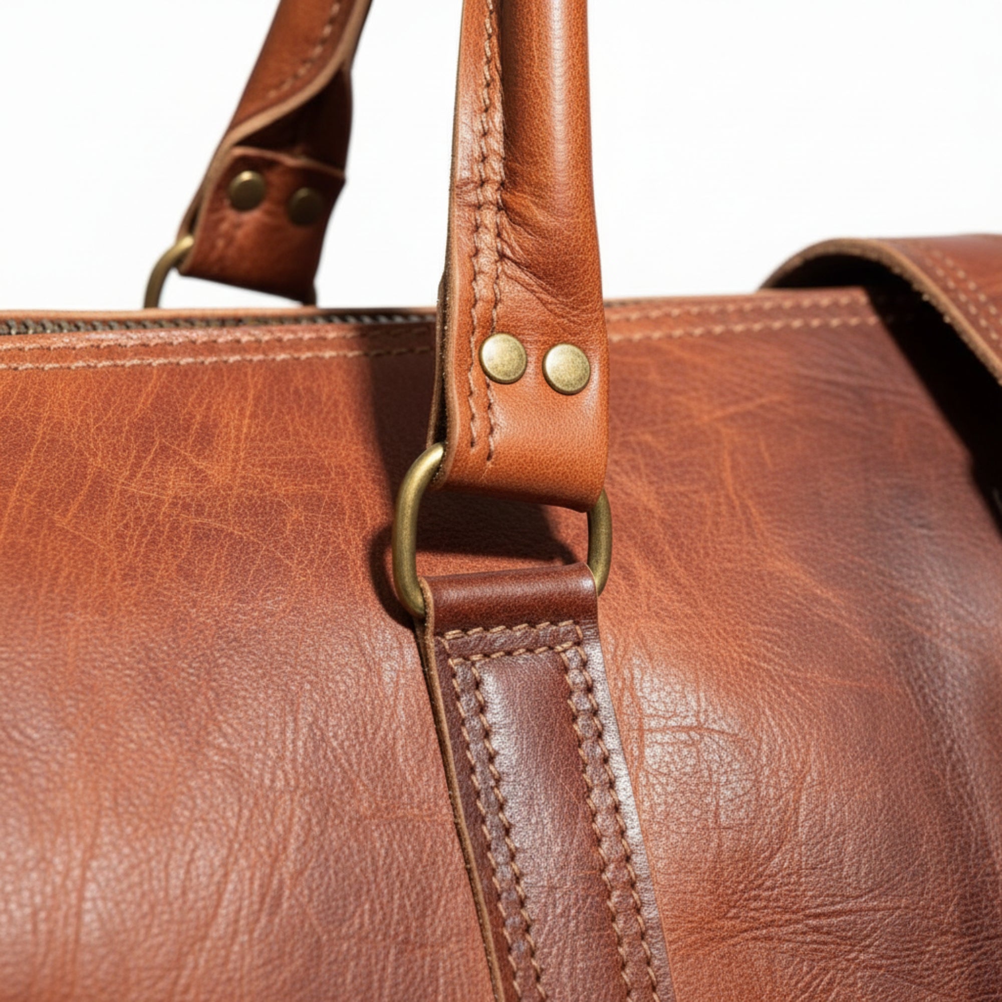 Handmade Moroccan Leather Duffle Bag Travel Weekender