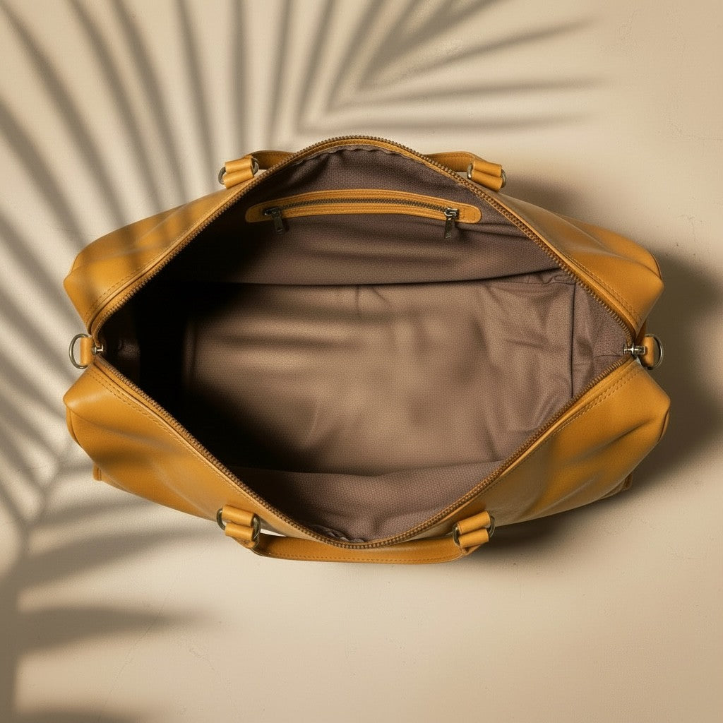 Handmade Moroccan Leather Duffle Bag Weekender