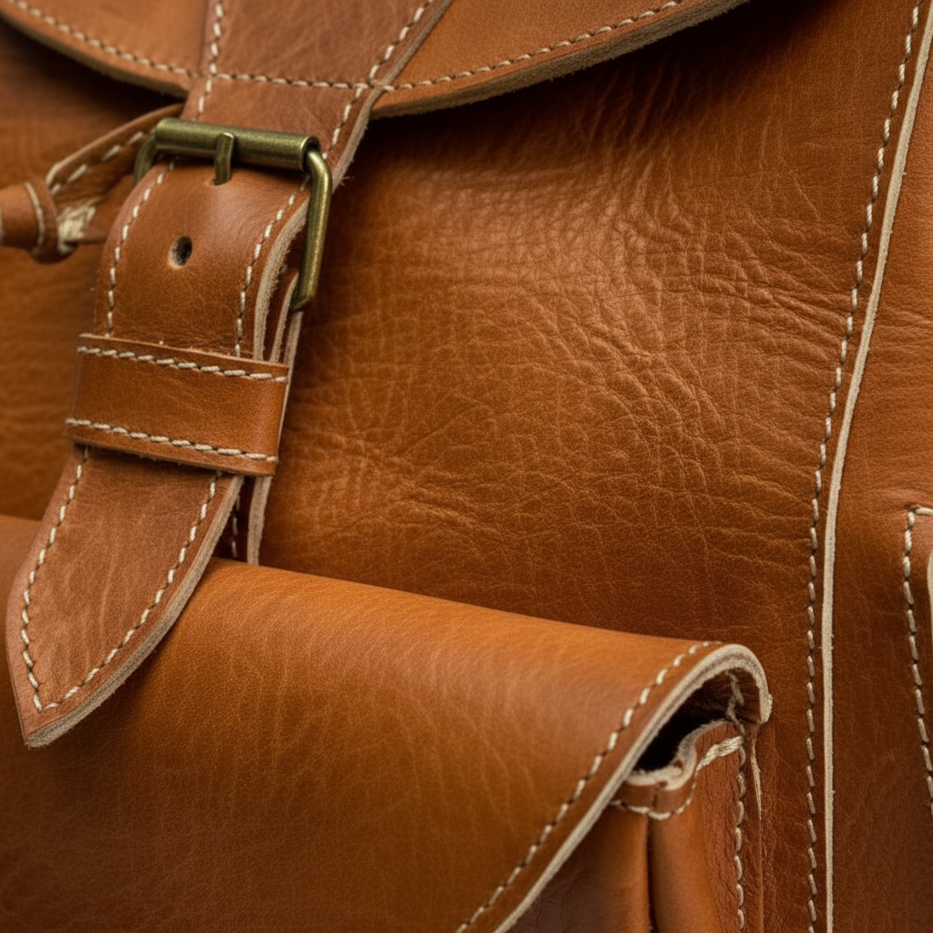 Handmade Leather Backpack Weekender Bag Morocco