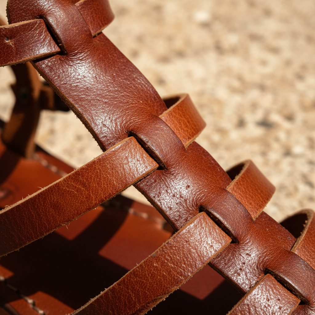 Moroccan Leather Gladiator Sandals Women Handmade Strappy
