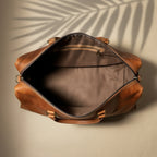 Handmade Moroccan Leather Duffle Bag Travel Weekender
