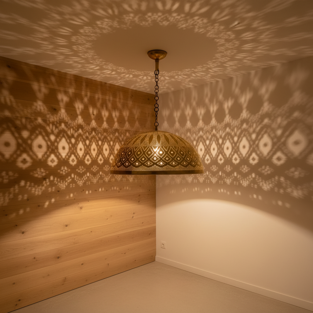 Minimalist space at night