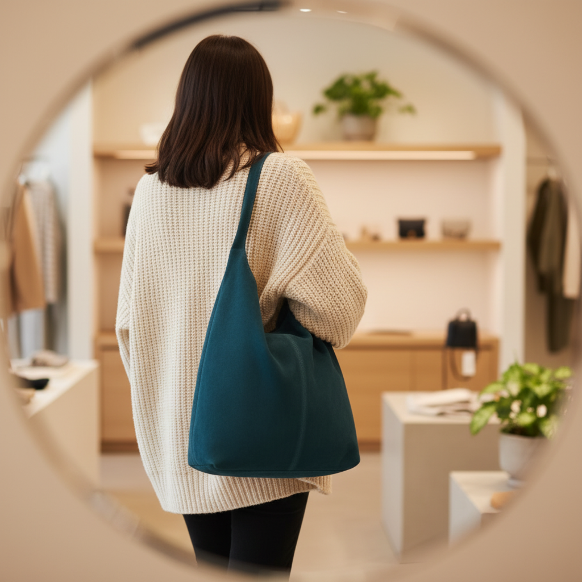 Premium Suede Leather Hobo Bag Morocco