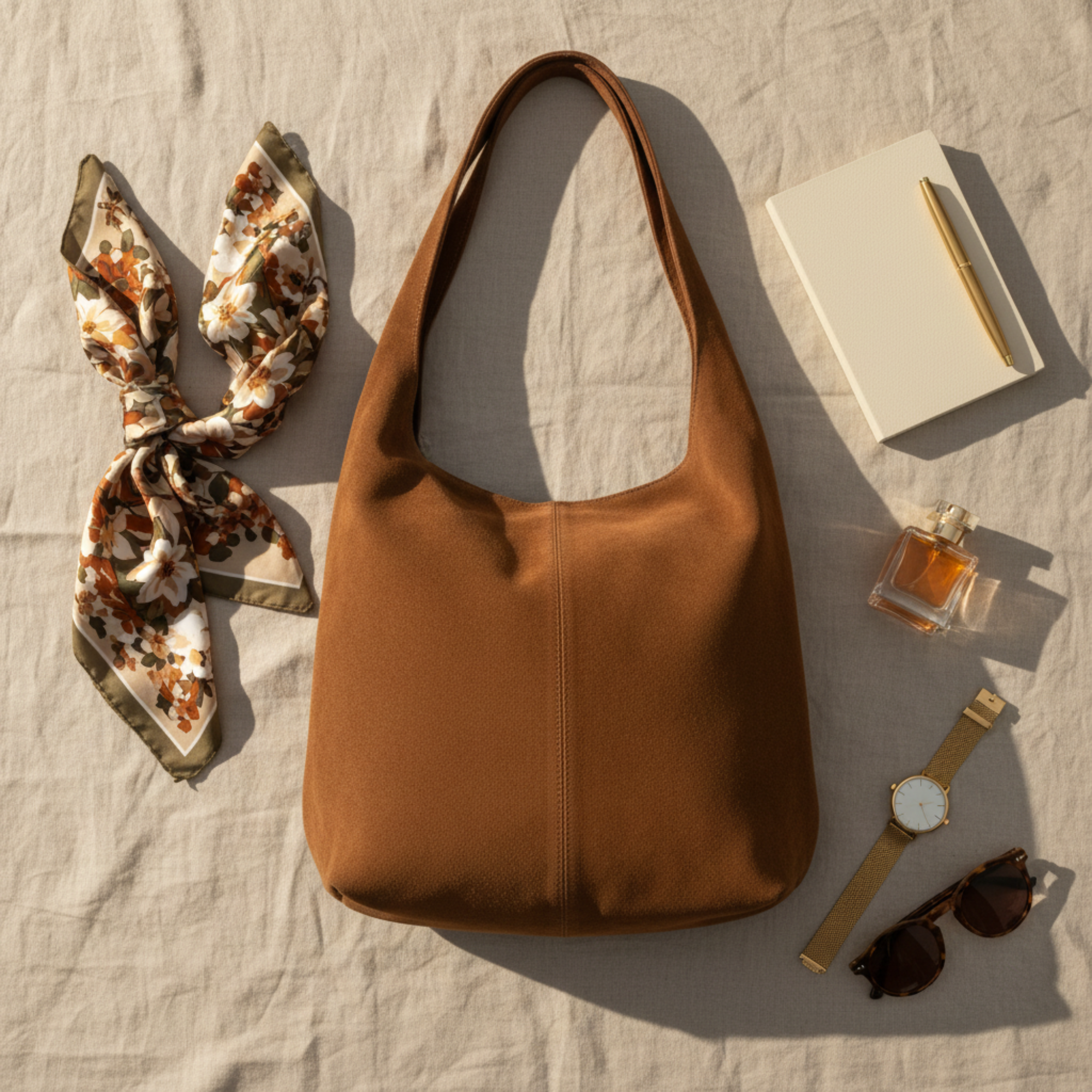 Premium Suede Leather Hobo Bag Morocco