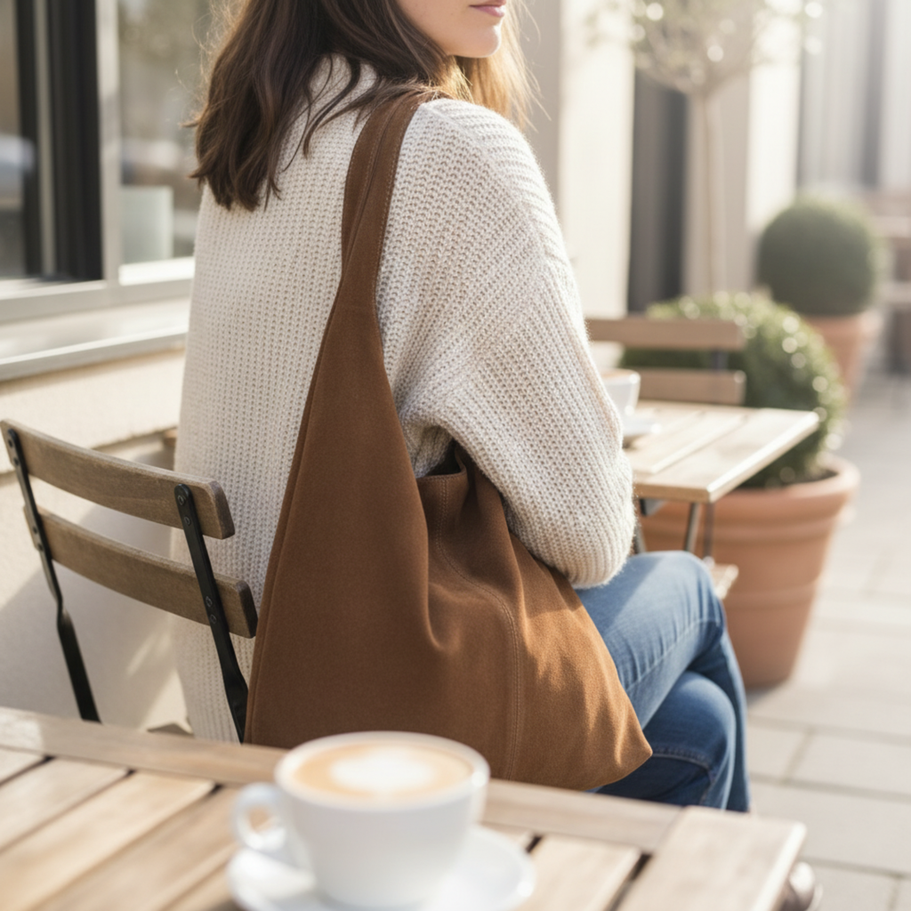 Premium Suede Leather Hobo Bag Morocco