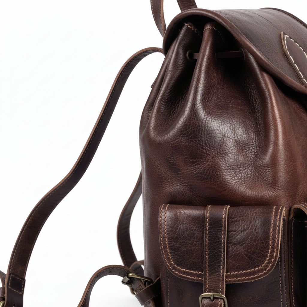 Handmade Moroccan Leather Backpack Vintage Rucksack