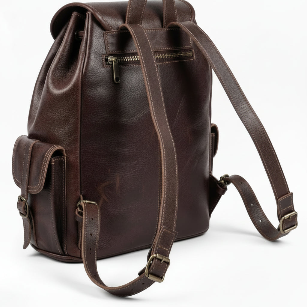 Handmade Moroccan Leather Backpack Vintage Rucksack