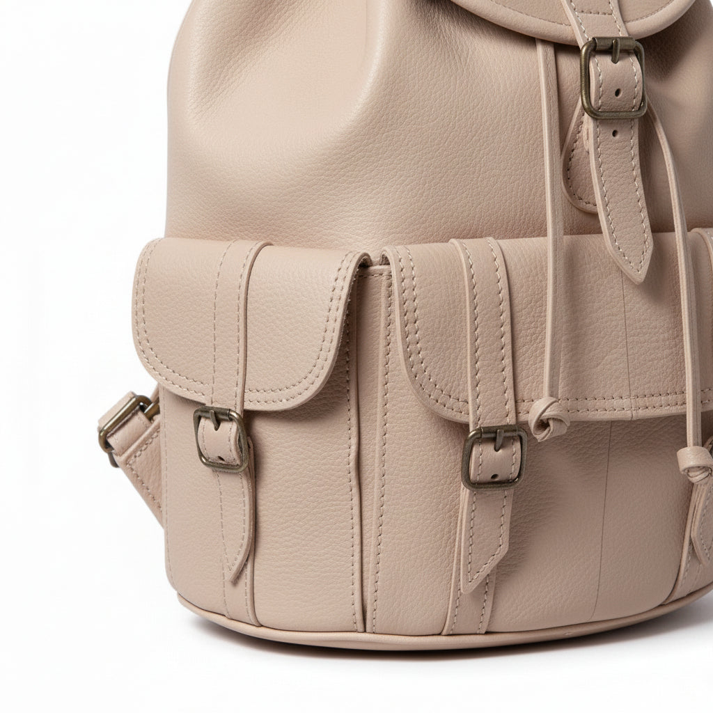 Handmade Moroccan Leather Backpack Vintage Rucksack