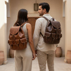 Handmade Moroccan Leather Backpack Vintage Rucksack