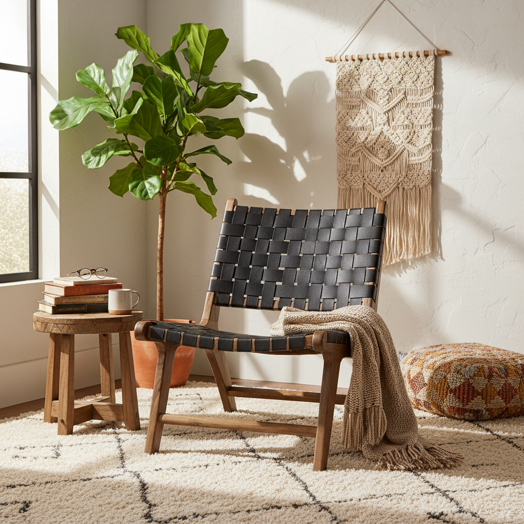 Reading nook - Black leather