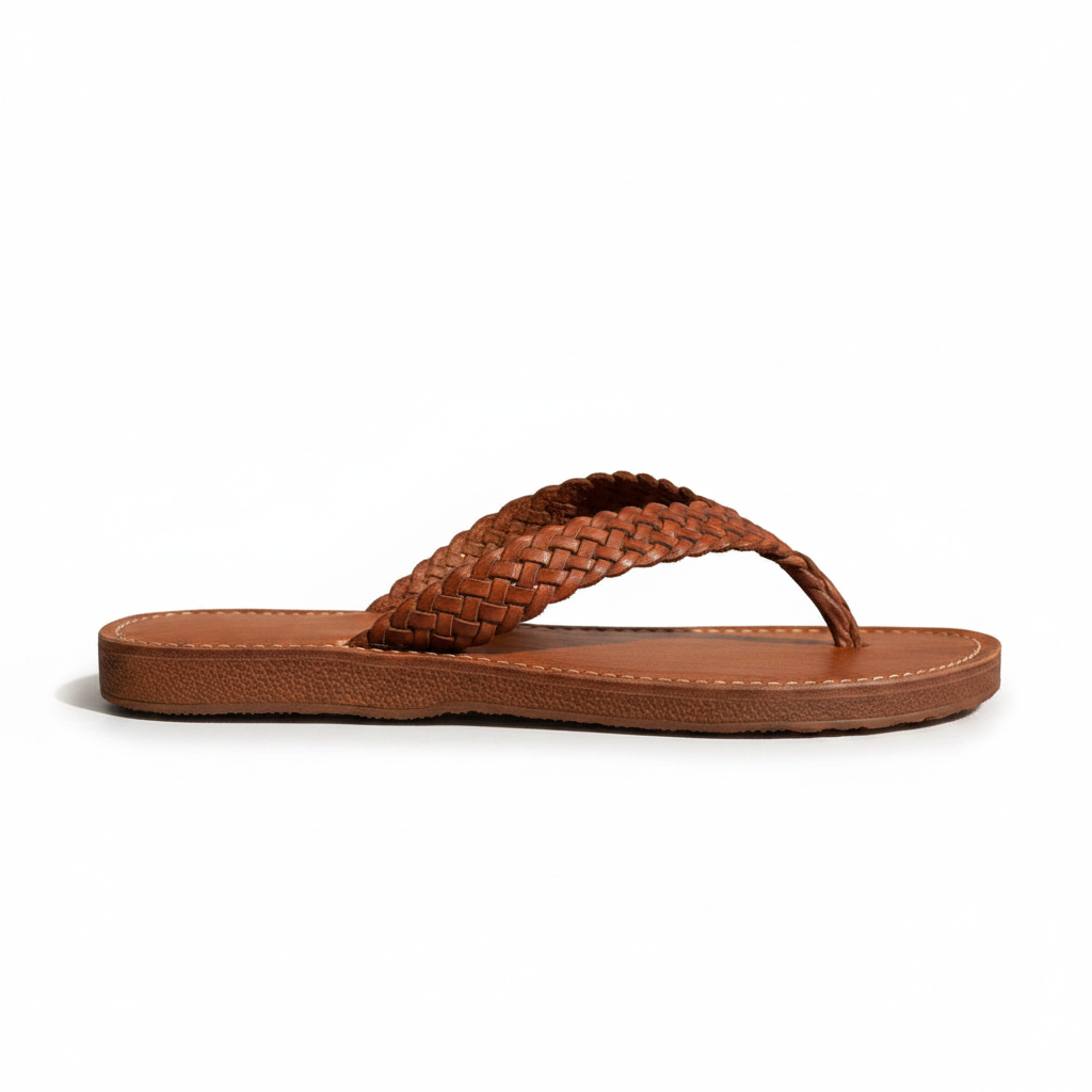 Moroccan Leather Sandals Unisex Handmade Flip Flops