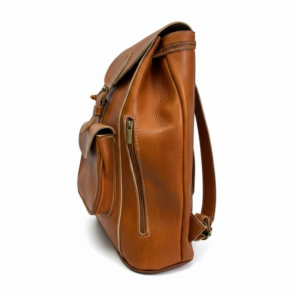 Handmade Leather Backpack Weekender Bag Morocco