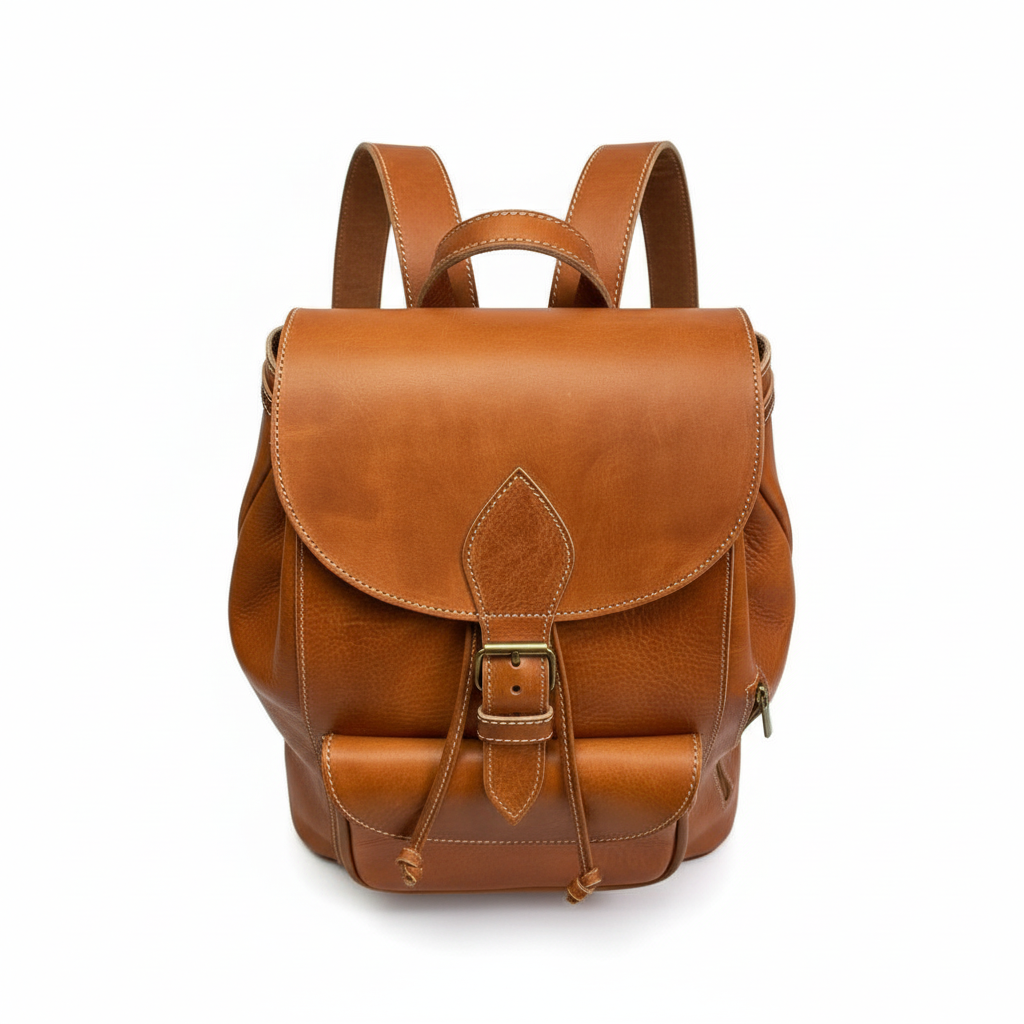 Handmade Leather Backpack Weekender Bag Morocco