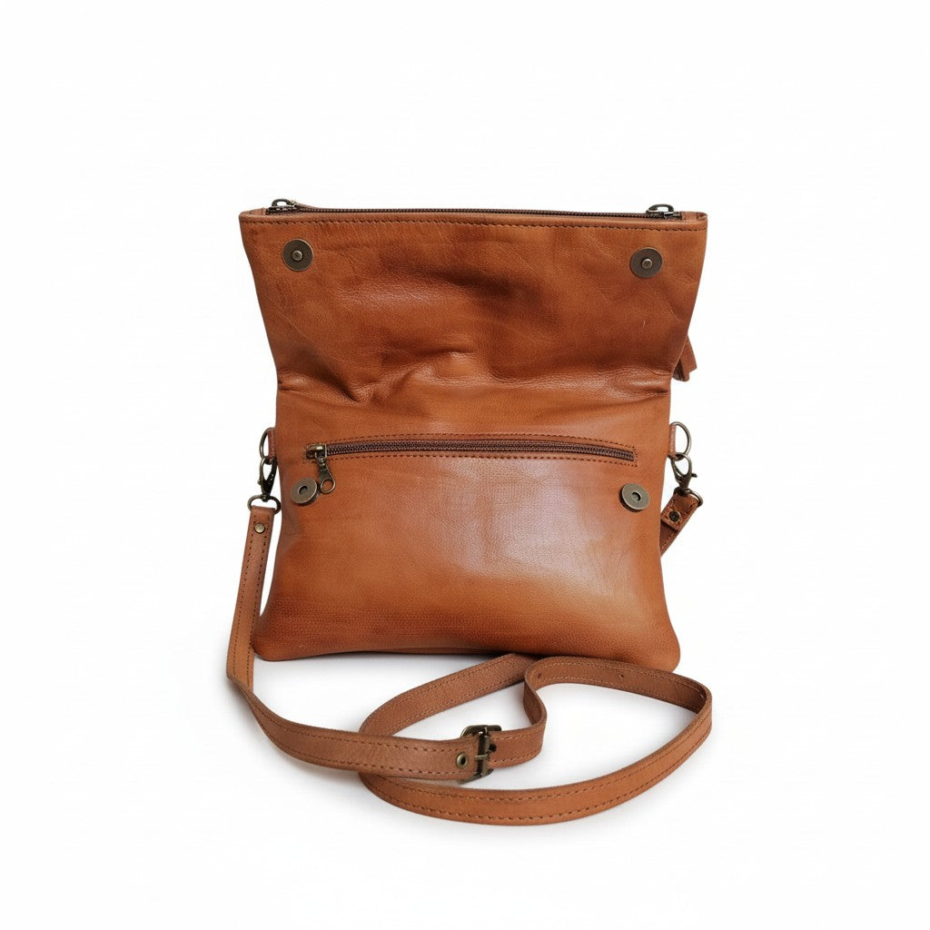 Handmade Woven Leather Crossbody Bag Morocco