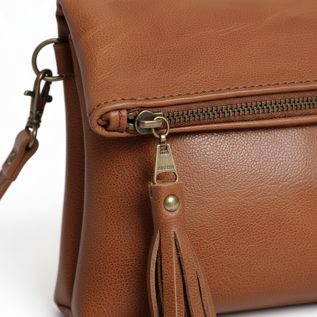 Handmade Woven Leather Crossbody Bag Morocco