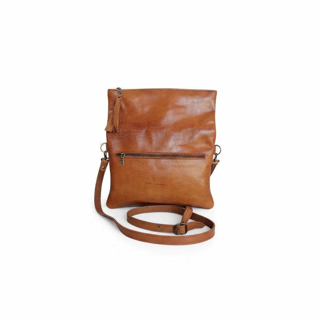 Handmade Woven Leather Crossbody Bag Morocco