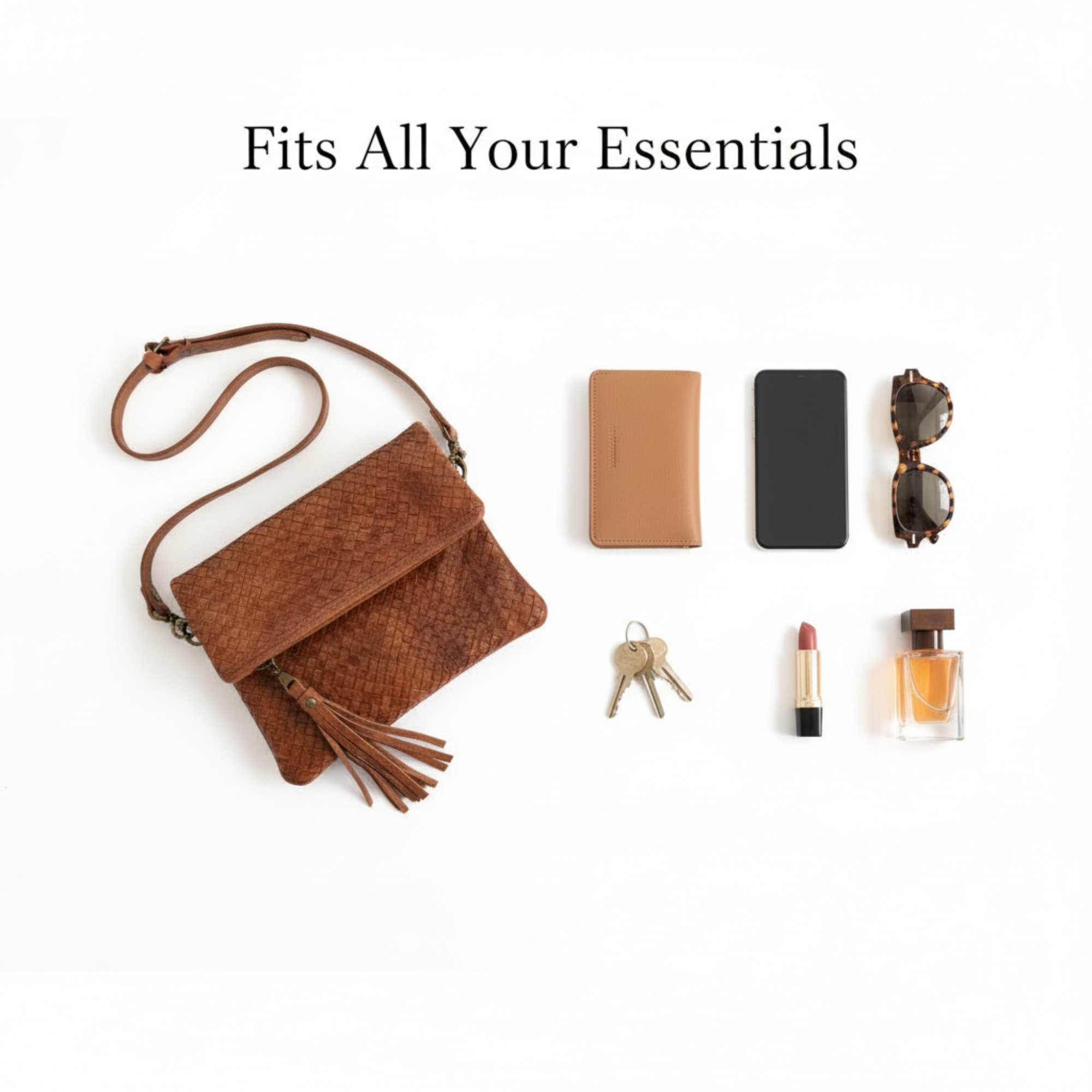 Handmade Woven Leather Crossbody Bag Morocco