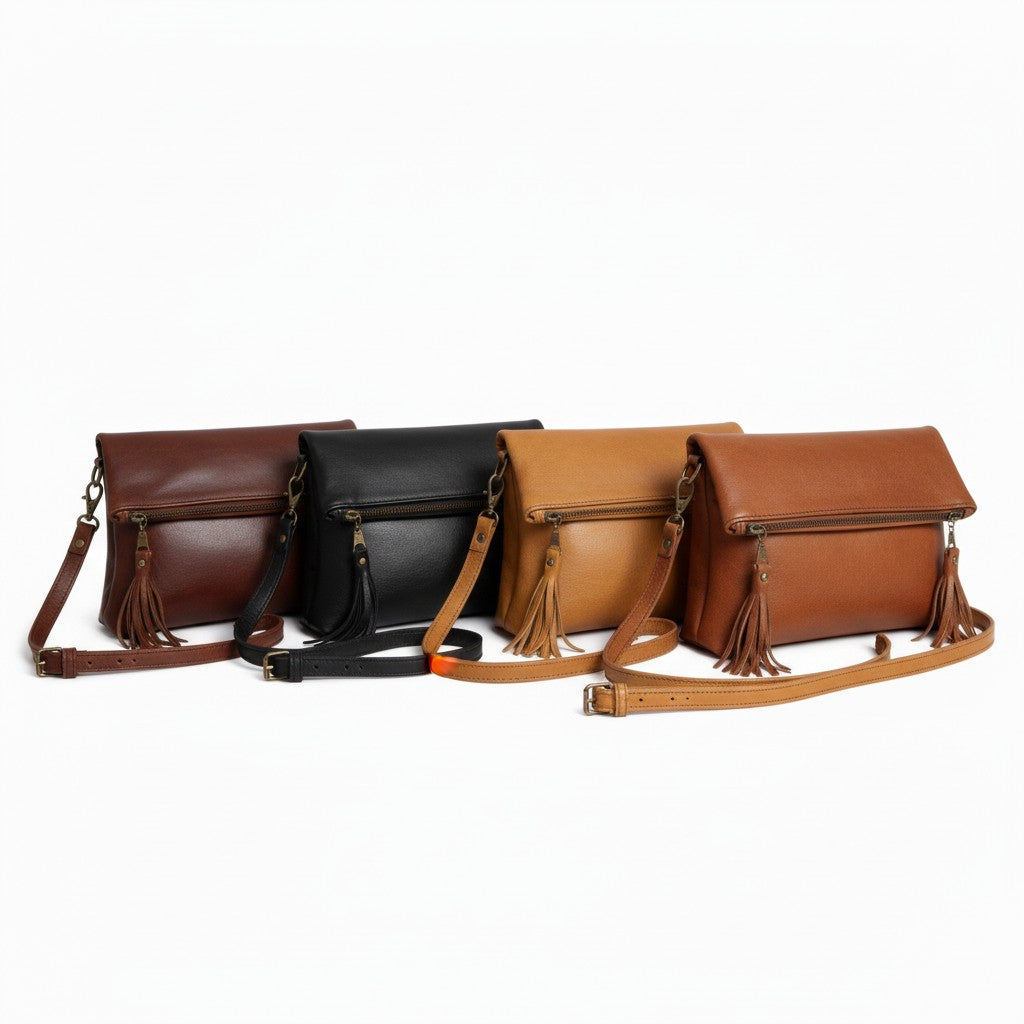 Handmade Woven Leather Crossbody Bag Morocco