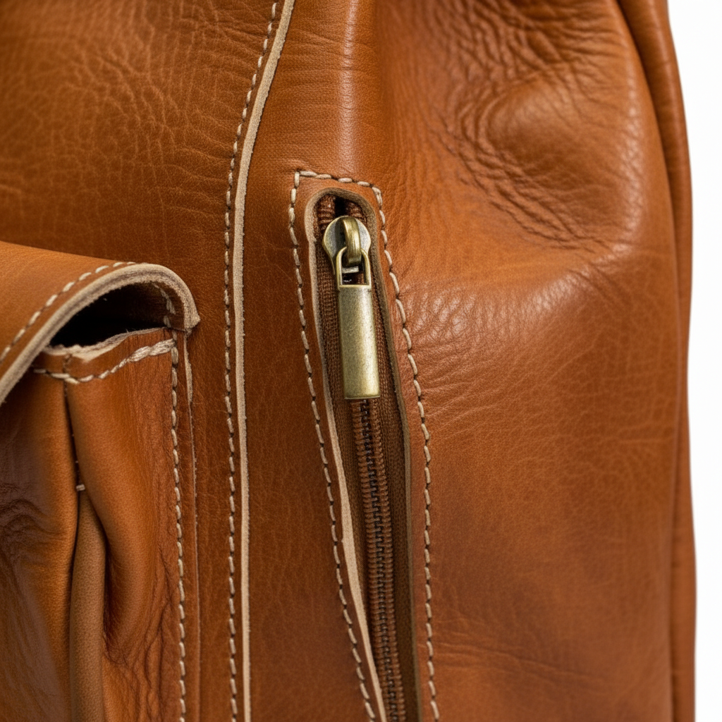 Handmade Leather Backpack Weekender Bag Morocco